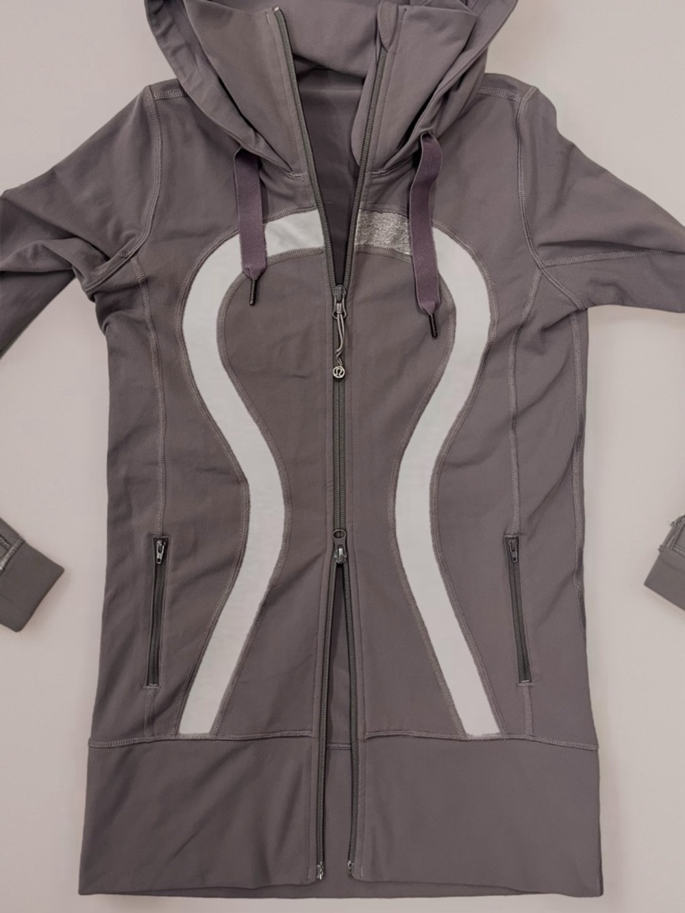 🕺🏼 Lululemon Stride Jacket~Lilac Heathered Coal~Women’s 4~Hooded w/ High Collar